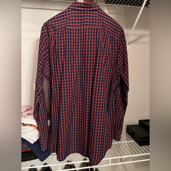 Michael Kora Tailored/Classic-Fit Check Cotton Dress Shirt-Size L - Picture 3 of 5